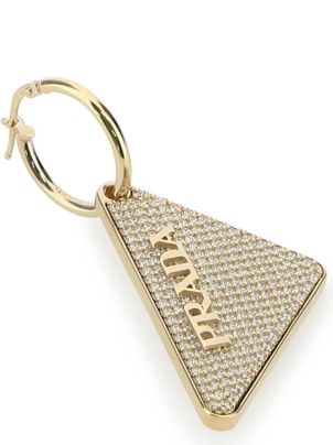 ピアス Prada Gold 925 silver Symbole single left earring Prada Gold 925 Silver Symbole Single Left Earring | italist