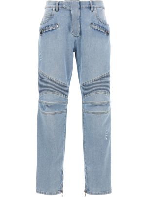 【関税＆送料込み】Balmain Light Blue Cotton Jeans Light blue regular-fit denim jeans blue - Men | BALMAIN