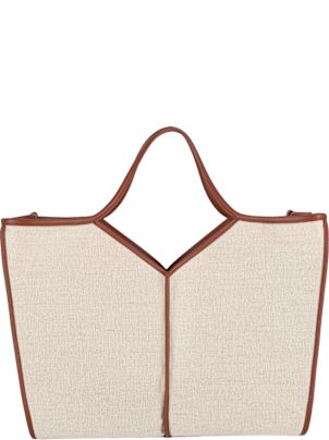 【HEREU】CALELLA SQUARED Leather-trimmed Tote Bag CALELLA SQUARED MEDIUM LEATHER - Leather-trimmed Tote Bag