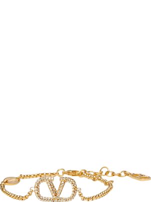 Valentino Garavani Vlogo Signature Strass Bracelet | italist