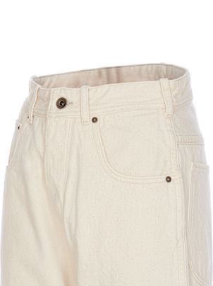 【送料&関税込】Maison Margiela cropped Beige Cotton Jeans Maison Margiela 'cropped' Beige Cotton Jeans | italist