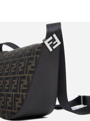 ショルダーバッグ Fendi Fendi Melon Small Crossbody Bag In Ff Canvas FENDI Yarn Canvas FF Multicolor Embroidered Chinese