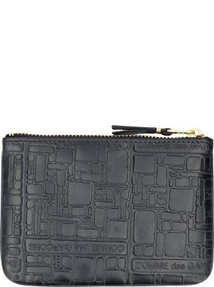 Comme des Garçons Wallet Embossed Logotype Xsmall Pouch | italist