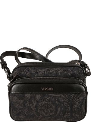 Versace Black Mini Palazzo Empire Bag | Versace purses, Designer shoulder  bags, Bags