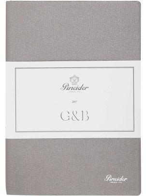 Pineider for Women Pineider Grey Leather Milano Notebook