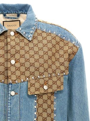 Gucci 'gg' Insert Denim Jacket | italist