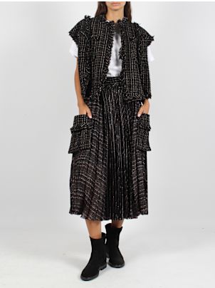 sacai ツイードジレ Sacai Tweed Gilet | italist