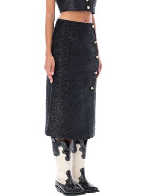 Ganni Sparkle Wrap Midi Skirt | italist