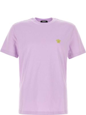 Versace Lilac Cotton T-shirt | italist