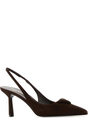 Prada Brown Suede Pumps | italist