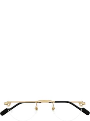 メガネ Cartier Cartier - CT0514O - 001 gold gold transparent Cartier CT0514O 001 Eyeglasses Shiny Gold - eye-oo.com