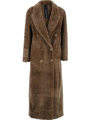 ムートン・ファーコート BLANCHA TOSCANA COAT IN SHEARLING Shearling coat in white - Blancha | Mytheresa