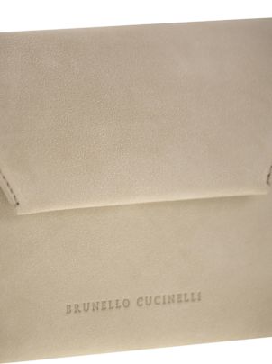 Brunello Cucinelli Bc Duo Suede Clutch Bag With Precious
