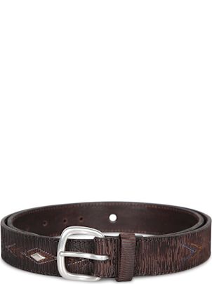 ベルト ORCIANI Woman Belt Red D10333NTL RUB ORCIANI Rand leather belt, color Cognac