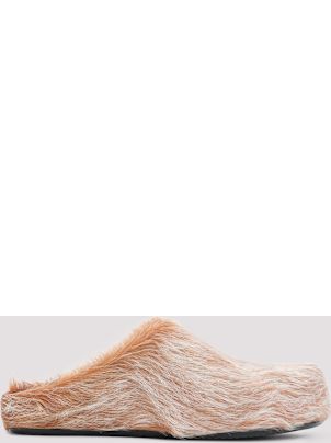 サンダル・ミュール MARNI SS25 Marni Fussbett Sabot (SBMS004601 P8006 00W74) Orange long-hair calfskin Fussbett sabot | Marni