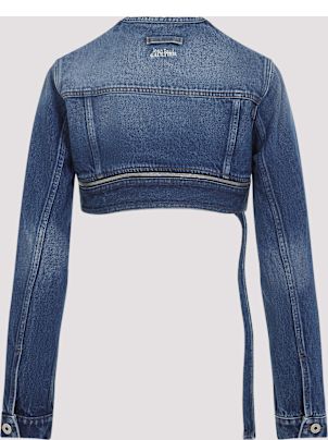 ジャケット JeanPaul GAULTIER SUPER CROPPED DENIM JACKET Jean Paul Gaultier Belted Super Crop Denim Jacket | Neiman