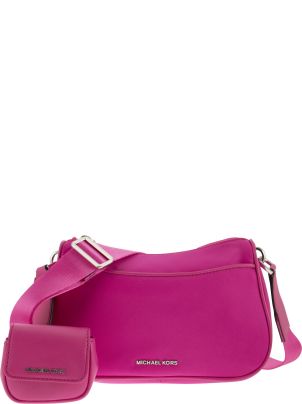 Michael Kors Jet Set Medium Nylon Gabardine Crossbody Bag With Case For  Apple Airpods Pro® In Pink | ModeSens