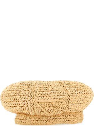 ハット PRADA SS25 Beige rafia baker boy hat (1HC2662FMC F0018) Prada Beige Rafia Baker Boy Hat | italist