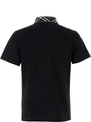 Burberry Black Piquet Polo Shirt | italist