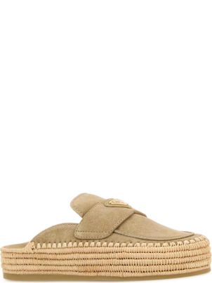 スリッポン PRADA CAPPUCCINO SUEDE SLIPPERS Prada Cappuccino Suede Slippers | italist