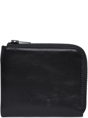 折りたたみ財布 MM6 Maison Margiela Logo Zip Around Half Wallet Black XSA5UI MM6 Maison Margiela Japanese 6 zip-around Wallet | Black