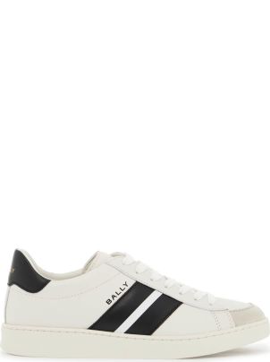 スニーカー BALLY SS25 White leather Thiago sneakers (MSK0D5VT031 I0R1) Bally Men's Thiago Leather Low-Top Sneakers | Neiman Marcus