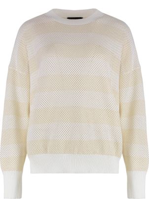 Fabiana Filippi コットンリネンニット Cotton and linen sweater with sequins, white for Women