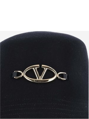 Valentino Garavani Midnight Blue Felt Bucket Hat | italist