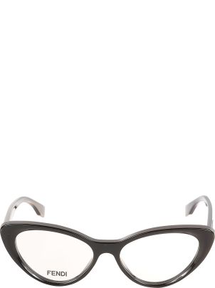 FENDI キャットアイフレムメカネ FE50074I 001 FENDI Way FE50074I 001 Black Round Glasses - US