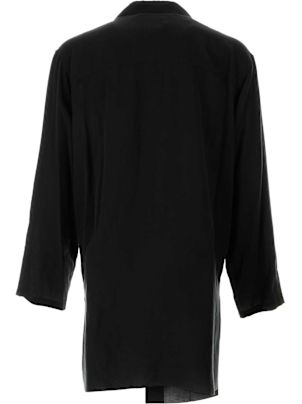 Yohji Yamamoto Black Cellulose Oversize Shirt | italist