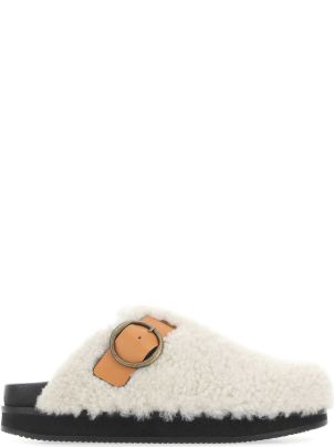 サンダル・ミュール Isabel Marant Ivory shearling FootB slippers Isabel Marant Ivory Shearling Footb Slippers | italist