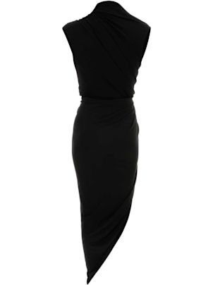 ワンピース BALENCIAGA Black stretch crepe dress (831200TRV23 1000) Women's Draped Dress in Black | Balenciaga US
