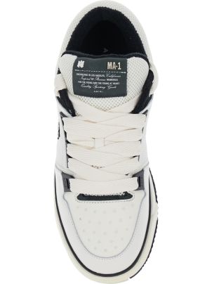 AMIRI White And Black Chunky Sneakers With Logo Detail In