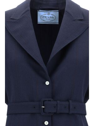 ベスト・ジレ PRADA SS24 Navy blue wool vest (P567OHSOOO14XI F0124) Prada Oversized Vest | italist