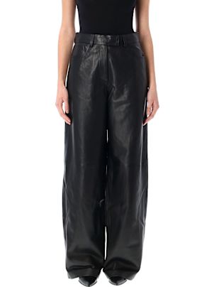 REMAIN Birger Christensen Cocoon Leather Pants | italist