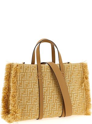 【FENDI】CITY TOTE PAGLIA FF/VITE◆8BH435AV23 Summer Tote Fabric Beige | Fendi