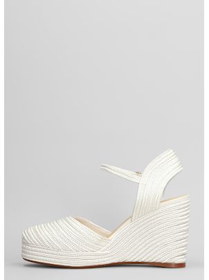 Castañer Carolyn-142 Wedges In White Fabric | italist