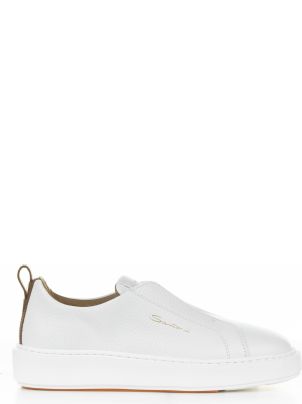 【関税&送料込】Santoni White Leather Adriatica Mules Santoni Leather Adriatica Mules in White | Lyst