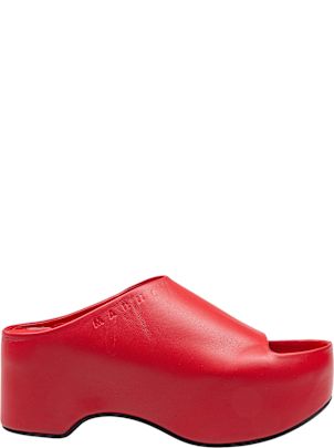 サンダル・ミュール MARNI SAMS021604P362800R67 Sandals slide with chunky clog Marni Leather slides Chunky | Women's Shoes | Vitkac
