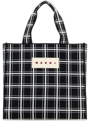 【MARNI】25SS Jacquard Small Tote Bag Marni logo-jacquard Tote Bag | Orange | FARFETCH