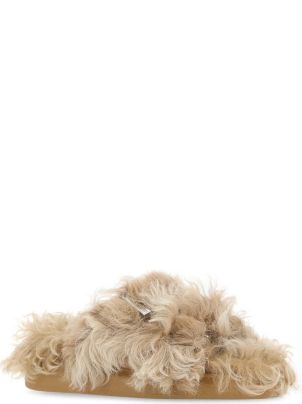 サンダル・ミュール ALEXANDER MCQUEEN Beige Eco Fur Slippers Alexander McQueen Beige Eco Fur Slippers | italist