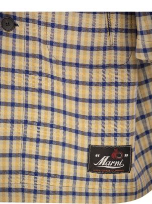 Marni Reversible Wool Coat With Check Pattern | italist