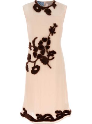 【プラダ・PRADA】Polka-dot georgette dress Prada polka-dot Georgette Dress | Blue | FARFETCH GR