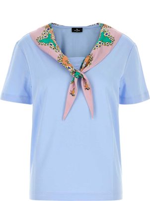 Tシャツ・カットソー ETRO Light blue cotton oversize shirt Etro Light Blue Cotton Oversize Shirt | italist