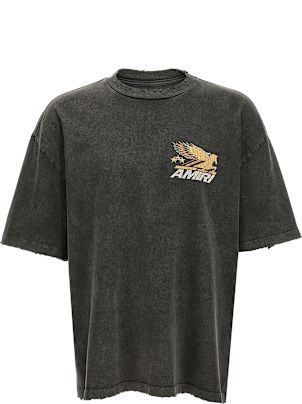 Tシャツ・カットソー AMIRI SS25 VINTAGE WASH PEGASUS TEE (AMJYTE1130 BLACK) Black Vintage Pegasus Oversized T-shirt by AMIRI on Sale