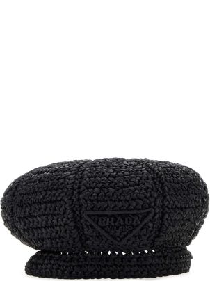 帽子・その他 Prada Black Rafia Baker Boy Hat Prada Black Rafia Baker Boy Hat | italist