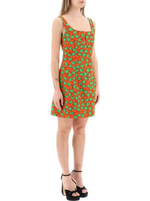 オールインワン・サロペット Moschino Cherry Print Viscose Dress With Back Slit Moschino Cherry Print Viscose Dress With Back Slit | THE LIST
