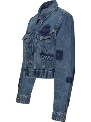 ジャケット Ganni J1471 091 Jackets Blue Ganni Outlet: Jacket woman - Blue | Ganni blazer J1471