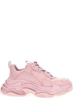 Balenciaga Triple S Satin Sneakers Pink