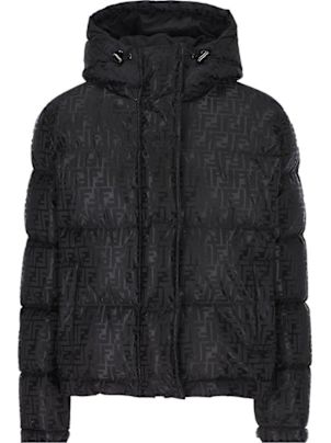 Fendi Ff Jacquard Hooded Down Jacket | italist